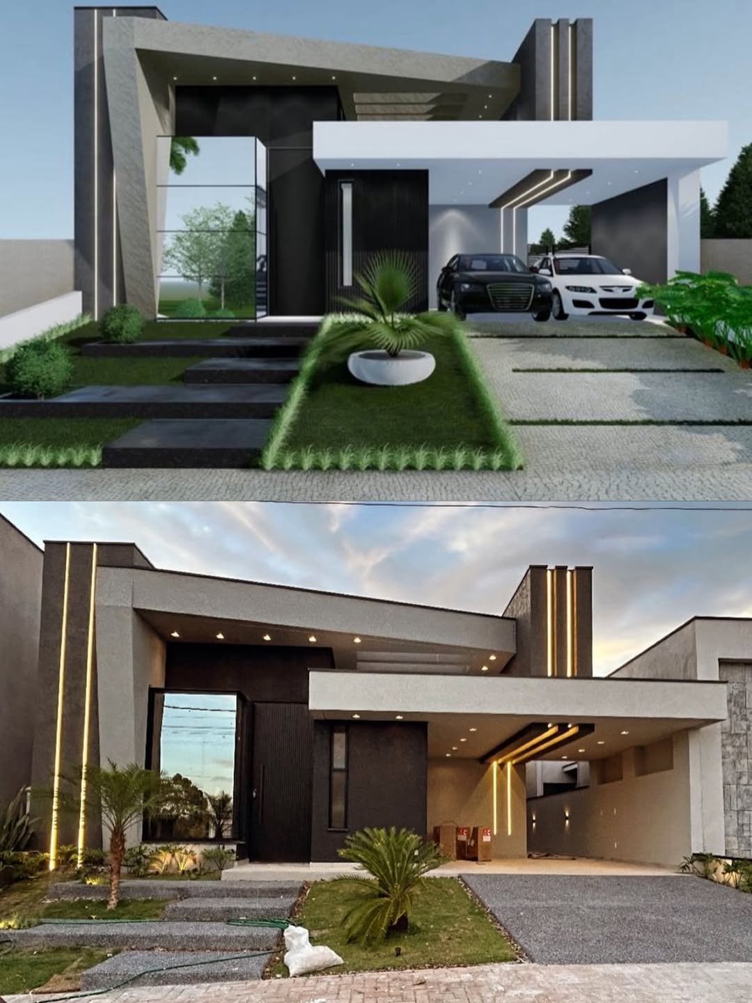 Fachadas residenciais projetadas pela D'Beira Arquitetura